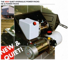 Het geluidsarme Haldex Hydraulics He-Q aggregaat incl. omkasting